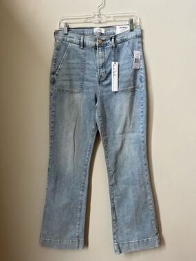 Nicole Miller Nomad Super High Rise Flare Jeans Size 10 Light Blue